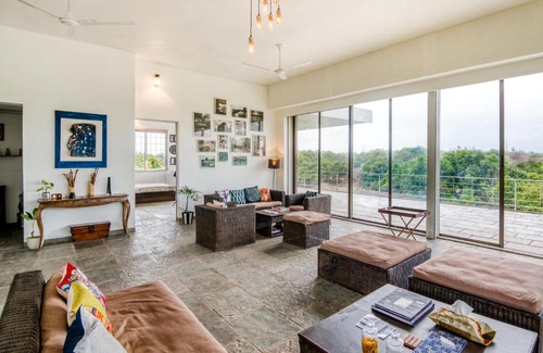 Karjat Villa | SaffronStays One Tree Farm, Karjat-Infinity Pool Villa With River View