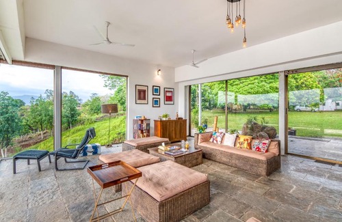 Karjat Villa | SaffronStays One Tree Farm, Karjat-Infinity Pool Villa With River View