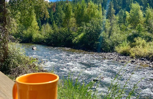 San Juan River Village Cabina | SAN JUAN RIVERFRONT LOG CABIN WITH NAT'L FOREST MTN VIEWS! *MAC'S HIDEAWAY*
