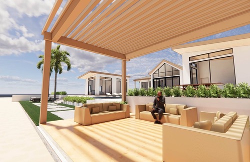 Farmer's Hill Villa | Sandcliffe Villa, - New 6,000 SQFT. Villa, Close to airport & Town w/ enclosed poolside kitchen!