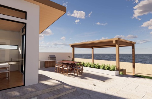 Farmer's Hill Villa | Sandcliffe Villa, - New 6,000 SQFT. Villa, Close to airport & Town w/ enclosed poolside kitchen!