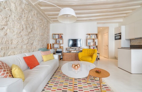 Enfants-Rouges Apartamento | Santorini, 1BR/1BA, 2 people