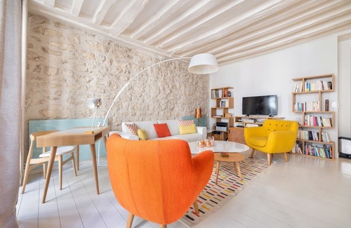 Enfants-Rouges Apartamento | Santorini, 1BR/1BA, 2 people