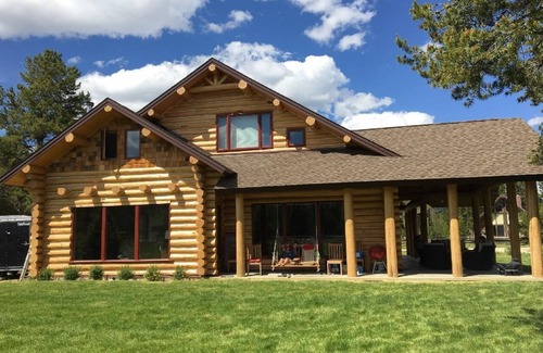 Stanley Casa | Sawtooth Mountain Log Cabin con vistas