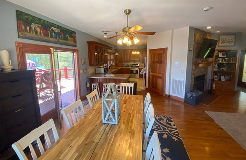 Rock Harbor Casa | Scenic 6BR lakefront home in cove with private dock, boat slips, hot tub-Dogs ok