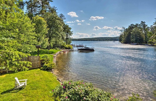 Meredith Casa | Scenic Meredith Hideaway w/ Dock + Beach!