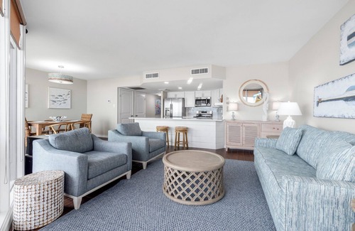 Port Aransas Condominio | Sea Gull # 609L: frente a la playa de 1 habitación y 1 baño con vistas espectaculares y administración las 24 horas