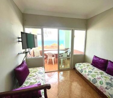 Oued Alian Apartamento | Seafront Apartment, Mediterranean Charm, Gibralter View, Tangier - Oued Alien