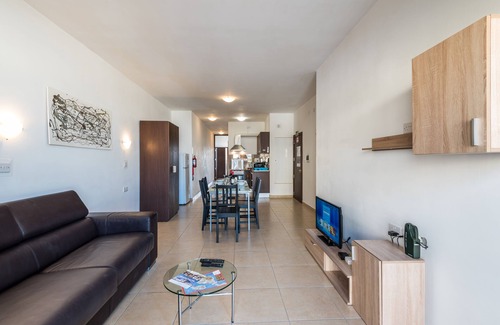 Bugibba Apartamento | Apartamento Seashells de 1 habitación.