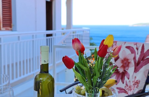 Podobuce Apartamento | Seaside Apartments Hrkać - Apartamento estándar de un dormitorio con terraza y vistas al mar 2