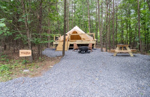 Great Cacapon Alquiler De RV | Secluded Canvas Tent Nestled in the Trees