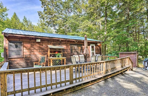 East Durham Cabina | Secluded East Durham Cabin Retreat w/ Deck!