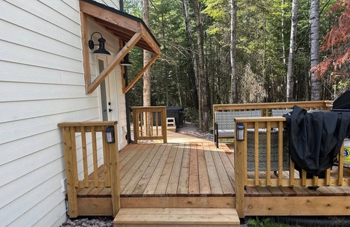 Lac du Bonnet Cabaña | Secluded Forest Themed Cottage with Hot Tub,3 bed 2 bath with loft sitting area