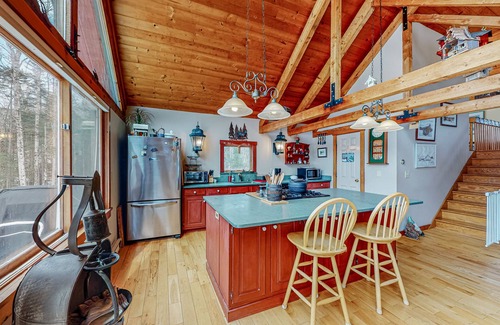 Winhall Casa | Secluded home with deck, hot tub, wood-burning fireplace, fast WiFi - great view