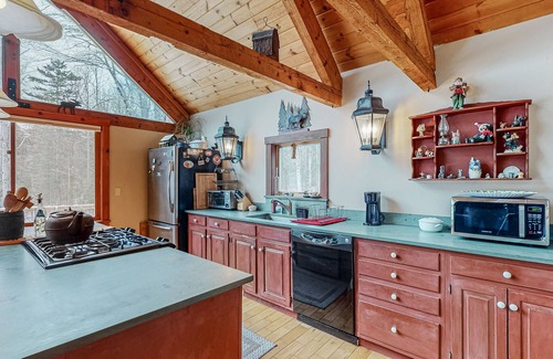 Winhall Casa | Secluded home with deck, hot tub, wood-burning fireplace, fast WiFi - great view