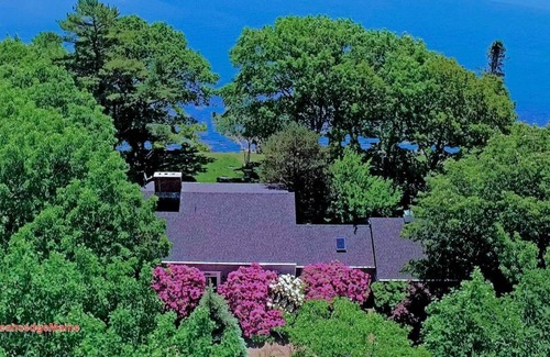 Hulls Cove Casa | Secluded luxury oceanfront home in Bar Harbor with views of Acadia National Park