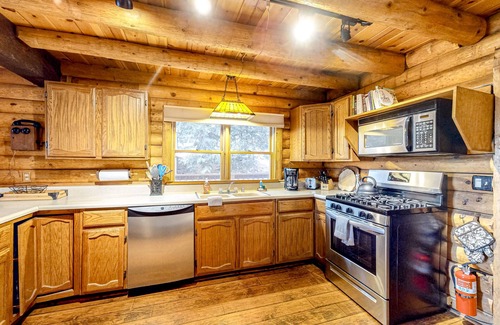 Pine Cove Cabina | Secluded mtn-view cabin with deck,hot tub, grill, wood stove - dog-friendly