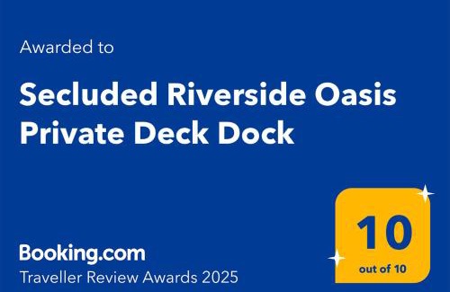 Modeste Casa | Secluded Riverside Oasis Private Deck Dock
