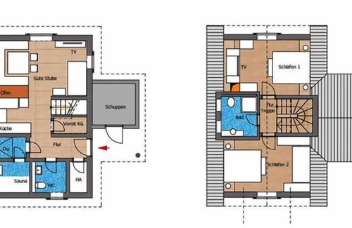 Torfhaus Casa | Casas adosadas, casa de césped