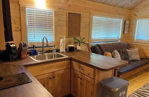 Asheboro Casa | Serene 1BR Cabin near NC Z00 with Loft & Waterview
