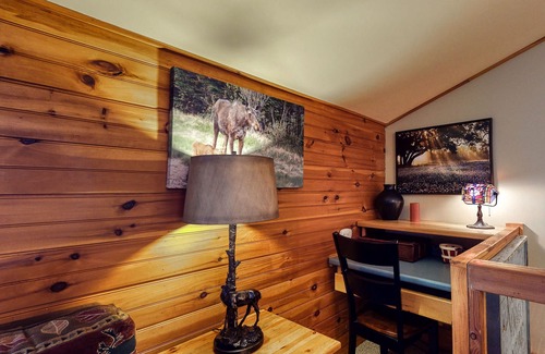 Fryeburg Casa | Serene home with fireplace, deck, firepit, central AC, & washer/dryer