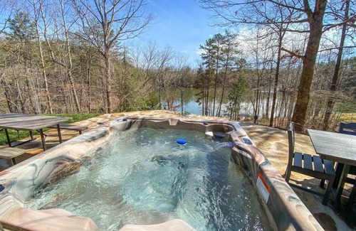 Mill Spring Casa | Serene Lakeside Escape with Hot Tub & Fire Pit