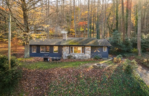 Gerton Casa | Serene Mountain Cabin with Hot Tub near Asheville
