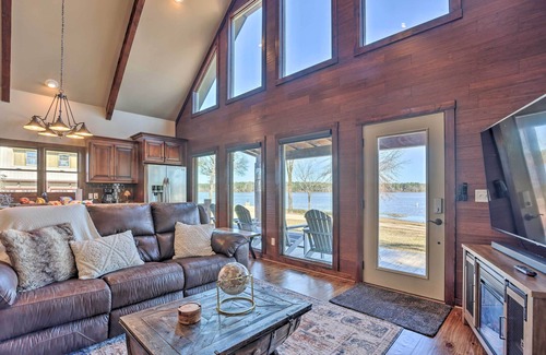 Shelby Casa | Shoreline Home w/ Boat Dock & Fire Pit in Shelby!