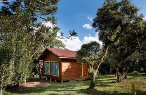 Urubici Cabina | Signal Cabin: bathtub and incredible view from the bed!