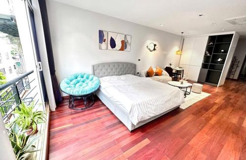 Truc Bach Apartamento | SIMI West Lake Banyan Cinema Studio 58m2 for 4 people elevator green view