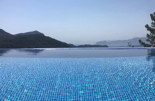Ortaca Villa | single storey, 3bed private villa with infinity pool on the hillside in Gokbel