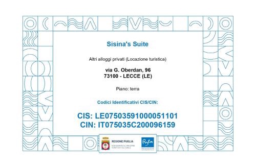 Lecce Apartamento | Sisina's Suite