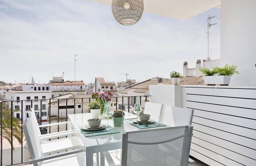 Centro de Sitges Apartamento | Sitges Spaces Oasis Penthouse- 3 Hab/2 Baños/Terraza/Piscina- 8 Personas (6+2)