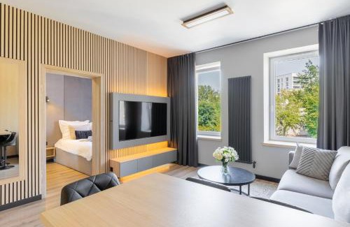 Baluty Apartamento | SKY Home- Piwna Wood -Manufaktura, Parking, Dostęp na Kod