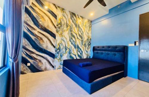 Central Seberang Perai Apartamento | SkyHigh Family suites - 3BR, swimming pool, KTV & Game sets & many more!