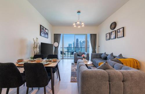 Mirdif Casa | Skyline Serenity Breathtaking Full Burj Khalifa View from a High Floor 3905