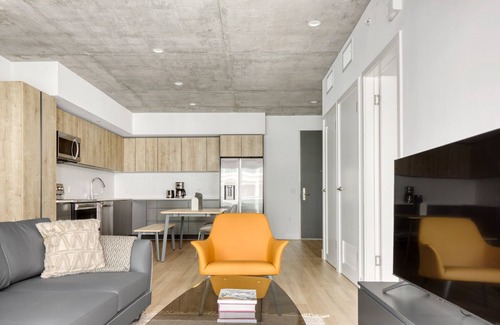 City West Apartamento | Sleek Downtown 1BR w/ Pool, Gym & W/D near Staples Center, by Blueground (LAX 542)