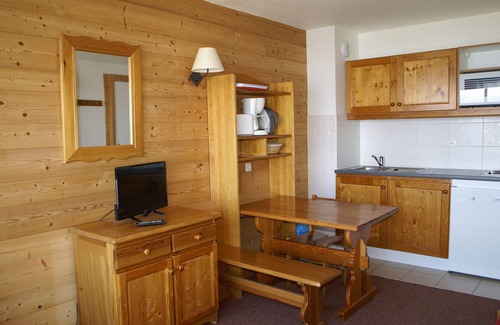 Prapoutel Apartamento | Estudio a pie de pistas para 3 personas, con vista al valle