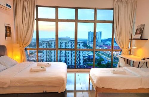 Taman Mount Austin Apartamento | Small family 3 pax studio high floor Palazio Apartment Taman Mount Austin by GDRAGON HomeStay