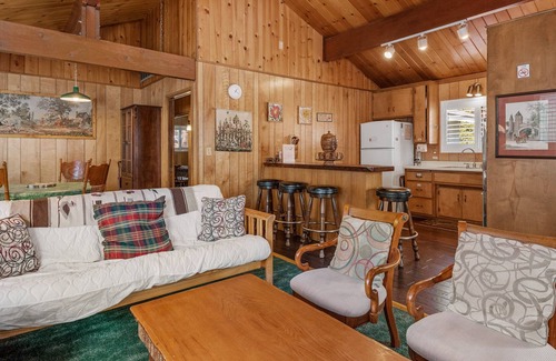 Whispering Forest Cabina | Snowridge - Charming Classic Cabin With A Wood Burning Fireplace And Wifi! 2 Bedroom Cabin