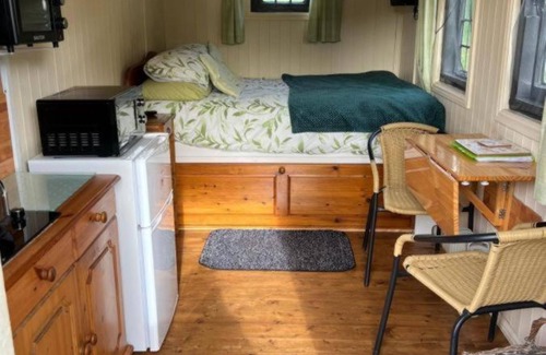 Hadlow Down Cabina | Snug secluded lakeside shepherds hut for fishing, or just relaxing.