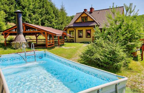 Rycerka Dolna Casa | Solna Chata-dom na wyłączność Grota solna, balia, sauna, basen