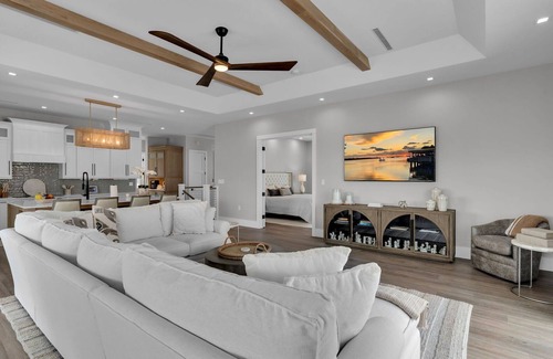 Coury Casa | Sophisticated 5-bedroom, elevator, 50' dock, heated pool/spa, sleep 12