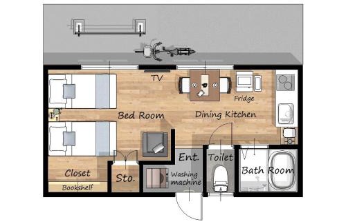 Kita Apartamento | SORAHOME Direct access to city Manga & bicycle included