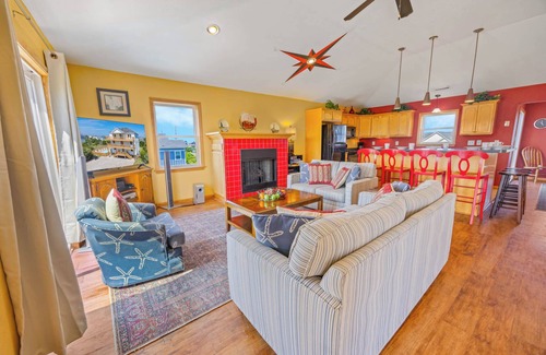 Wind Over Waves Casa | Charming Soundside Home, Salvo-Pool, Jacuzzi, GameRm, Se aceptan perros, Ascensor de equipaje