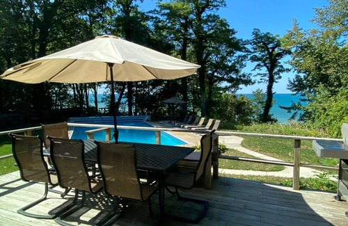 Riverside Casa | Spa House: en el lago Michigan con piscina, jacuzzi, sauna