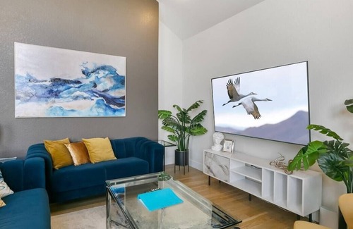 Northeast Park Hill Casa | Spacious Farmhouse-Chic Home in Park Hill! Perfect WFH + Garage + EV Charger!