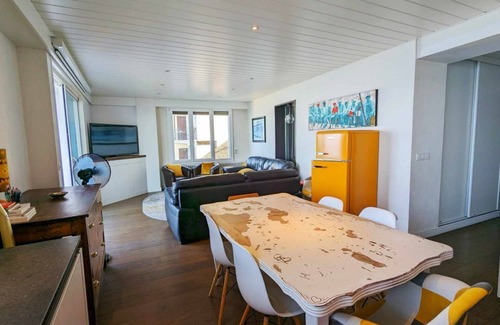 Saint-Gingolph Apartamento | Spacious flat with magnificent terrace overlooking Lake Geneva.