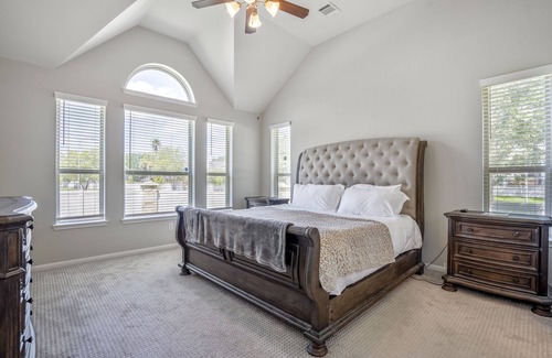 Pecan Grove Casa | Spacious Home with Private Theater, Pool Table, Office & Home Gym!