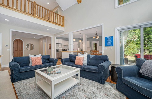 Fennville Casa | Spacious Home with Two Fireplaces, Game Room, & Private Pool - Walk to the Lake